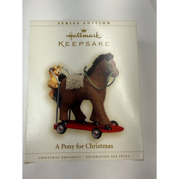 2 Hallmark Ornaments A Pony For Christmas #8 And #9 In Series 2005 2006 - Picture 4 of 11